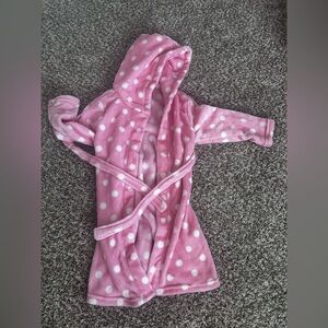 Pink Polka Dot Girls Robe